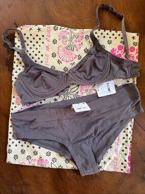 Free People Two-Piece Underwire Intimates Set 34b/medium
